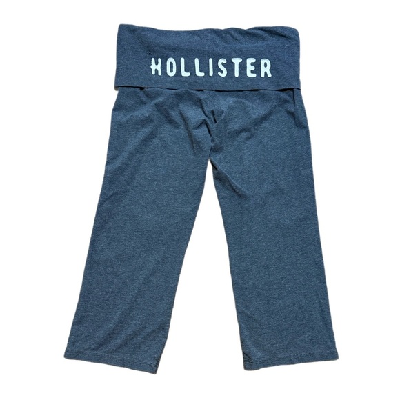 Hollister Pants - Vintage Hollister Heather grey Lounge Pants fold over yoga capris